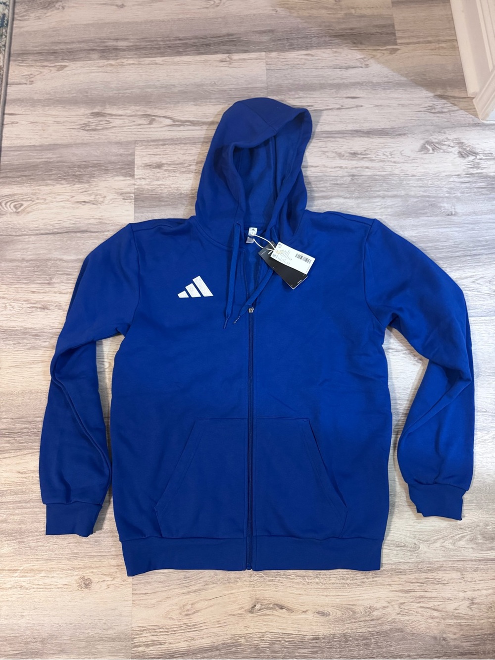 adidas Royal Blue Full-Zip Hooded Sweatshirt